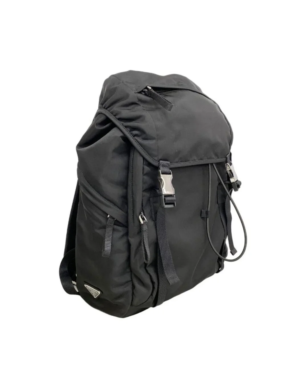 Prada Backpack Tessuto Nylon Black Silver